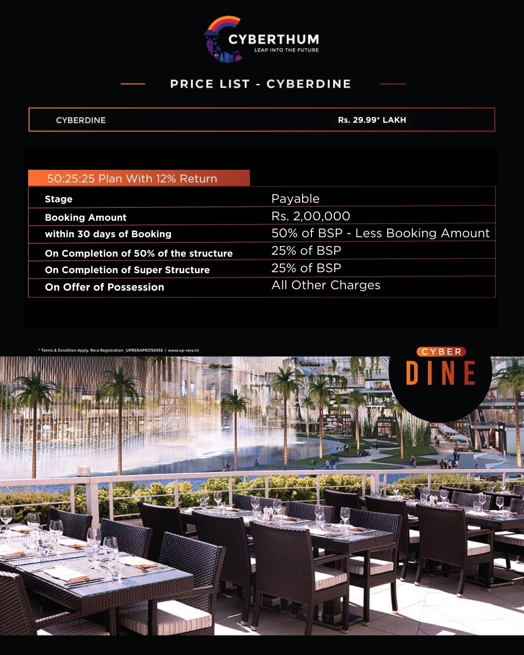 Cyber Dine Pricelist